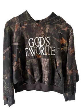 Praying - God's Favorite Camo Hoodie - Green Brown Black